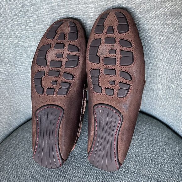 UGG Australia Women Size 7 Dakota Moccasin Slippers Dark Brown Leather Loafers - Picture 9 of 10